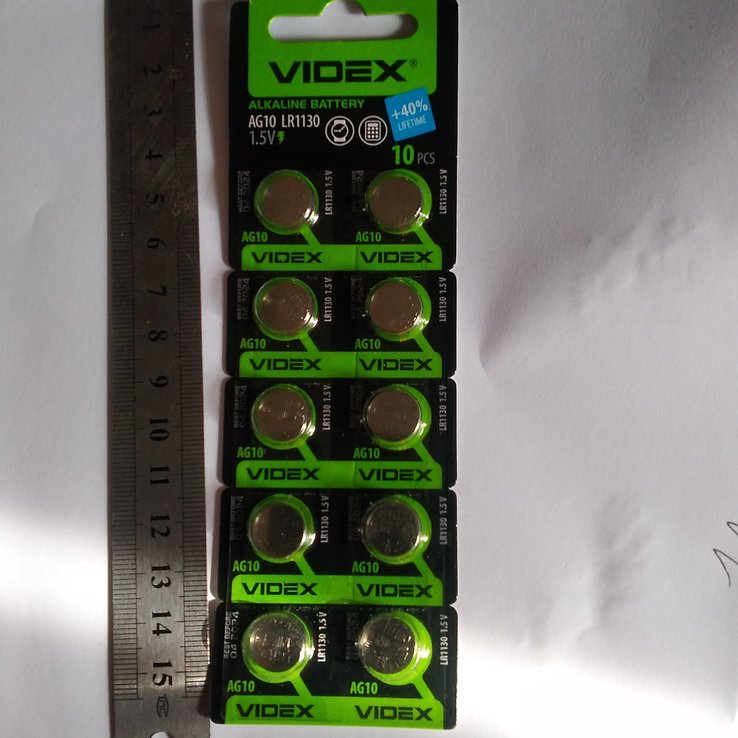 Батарейка Videx "таблетка" AG 10( УП 10 ШТ)