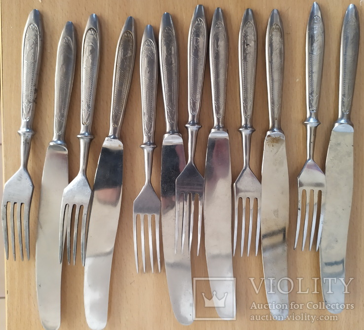 Набор вилок и столовых ножей. 12 предметов. Олень., фото №3