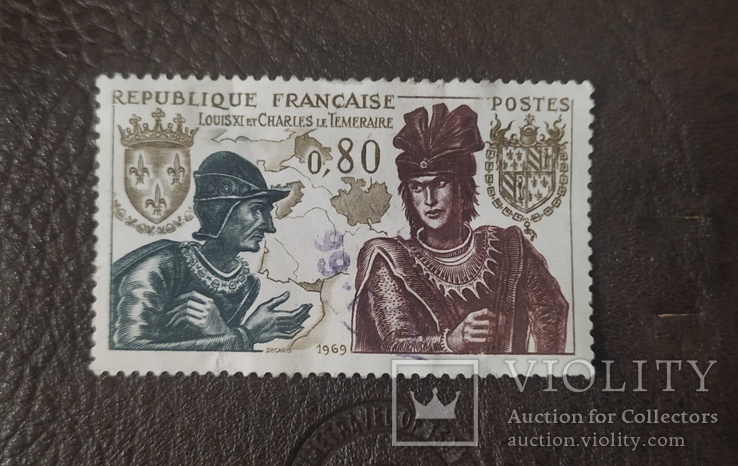 Марка Франции 1969год с клеем, фото №2