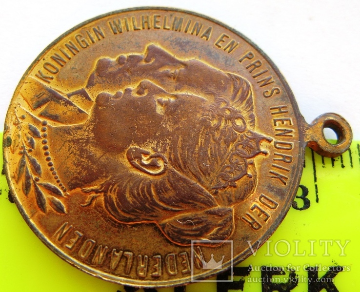 Нидерланды, медаль 1909 "Рождение королевы Юлианы", фото №4