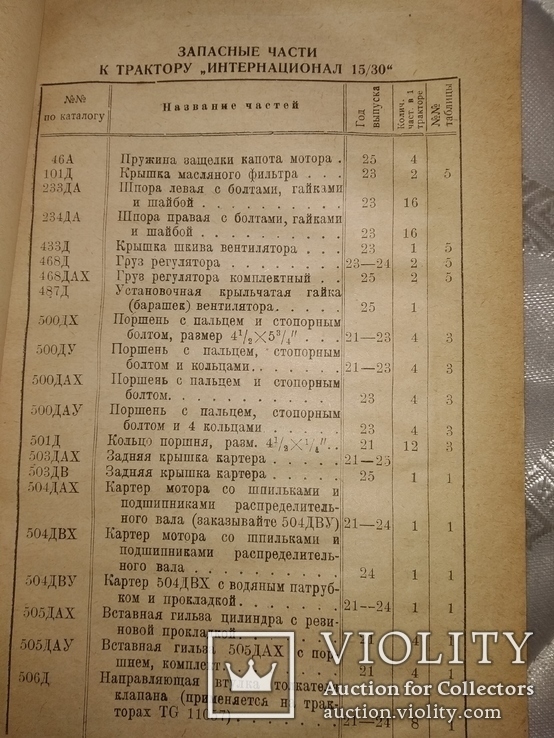 1929 2 книги трактор " Интернационал" запчасти и руководство, фото №11