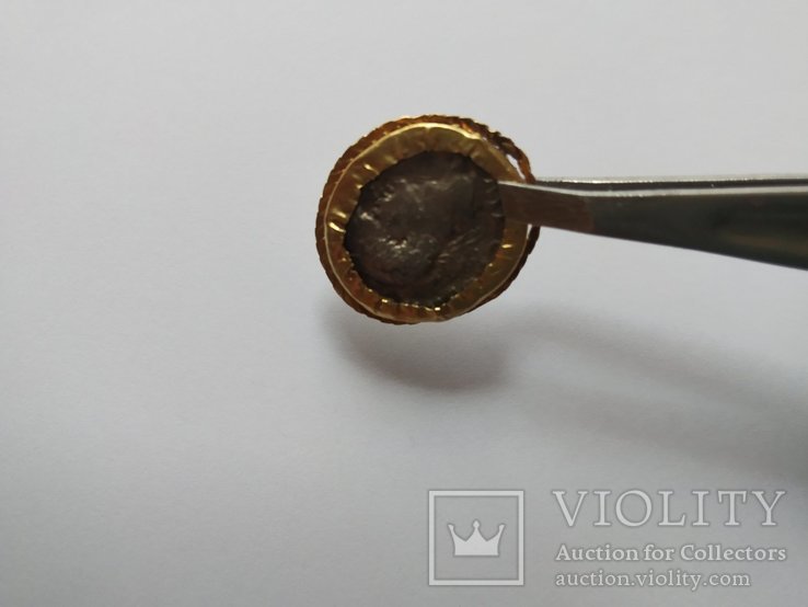 Монета Серебро в Золотой окантовке, фото №2