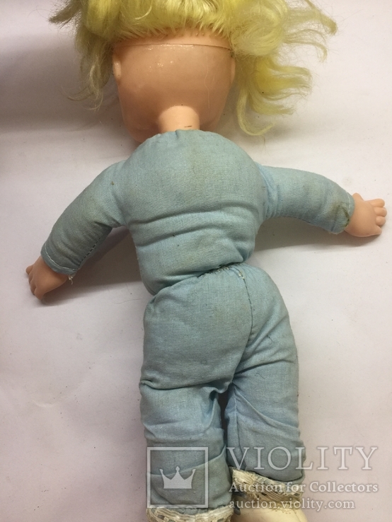 Кукла времён СССР с мягконабивным туловищем и пластиковыми конечностями, фото №8