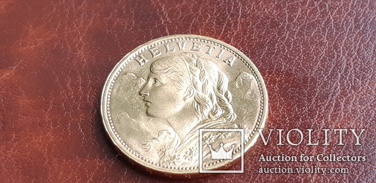 20 франков 1949 г. Швейцарская конфедерация, фото №4