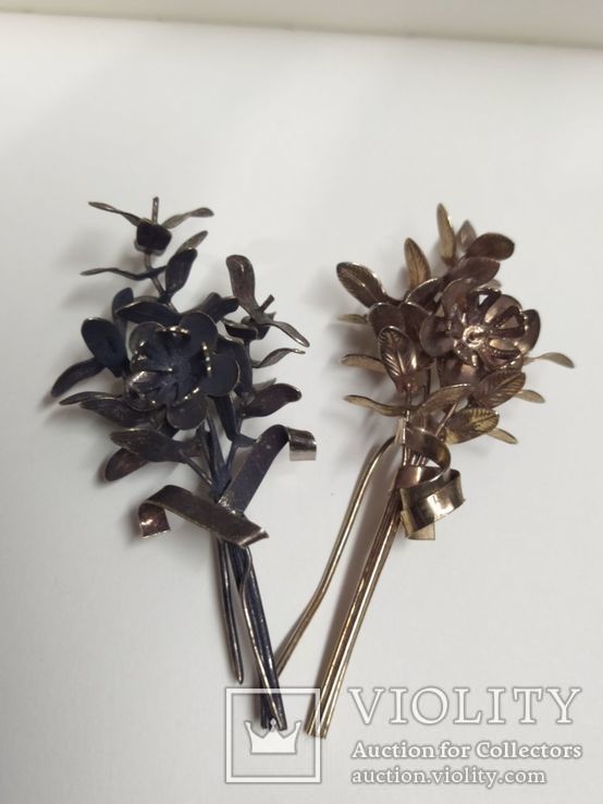 Заколки шпильки для волос из ссср букет цветов, фото №2