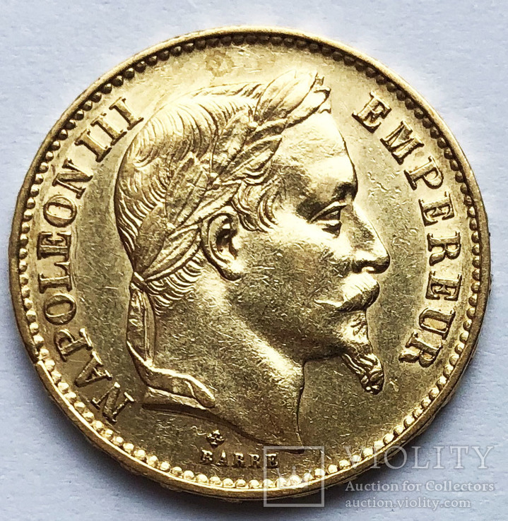 20 франков 1869 года. AU., фото №3