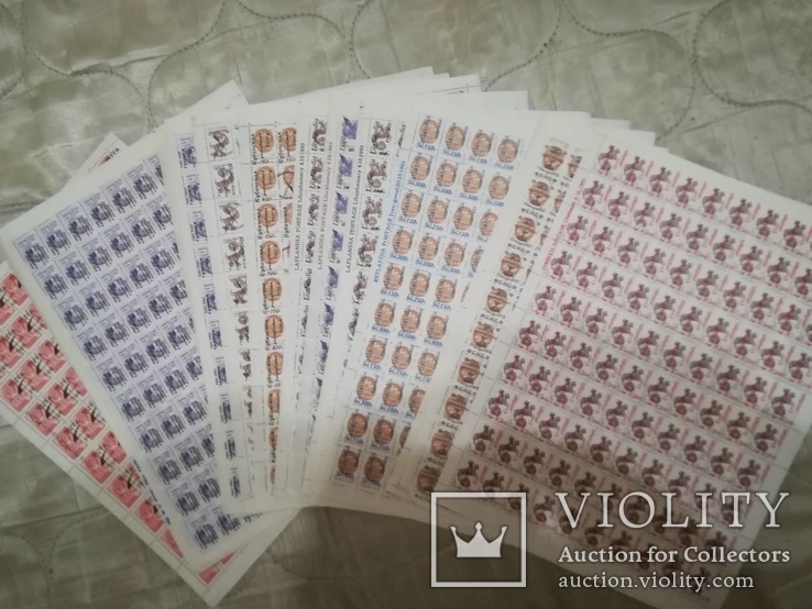 Часть 2 (20 листов А4) коллекции марок СССР с надпечатью.