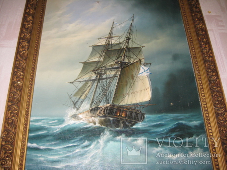 "Корабль в шторм", В.Преображенский, фото №3
