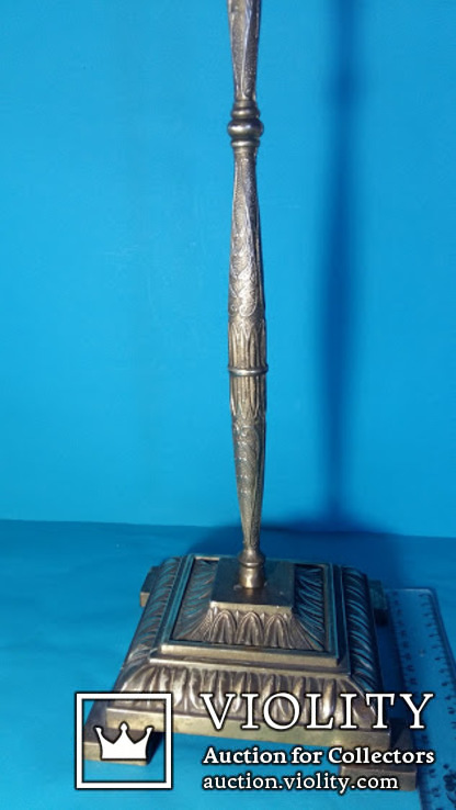 Высокая пепельница с ручкой бронза латунь, фото №11