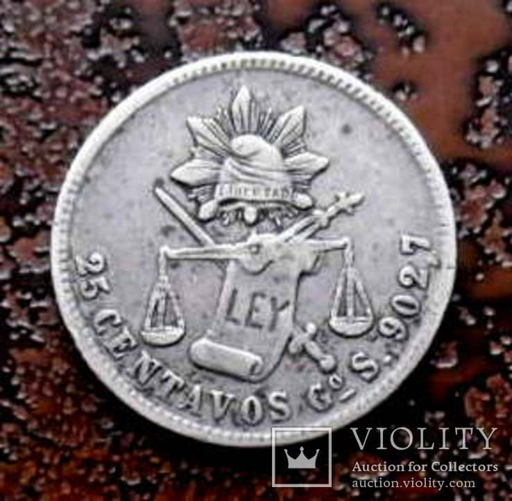 25 сентаво Мексика 1879, фото №2