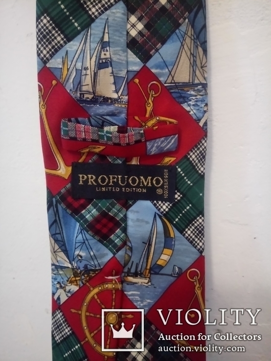 PROFUOMO морская тема. Шёлковый галстук., фото №3