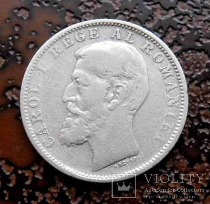 1 лея Румыния 1894 серебро, фото №4