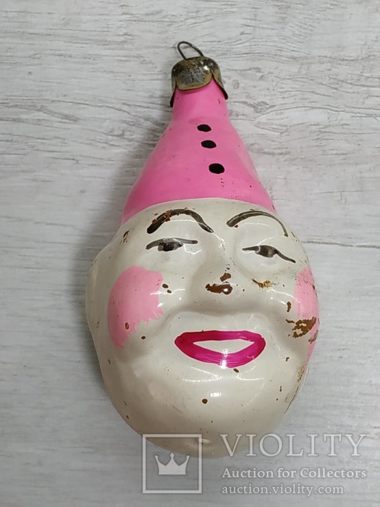 Ёлочная игрушка Голова клоуна., фото №2