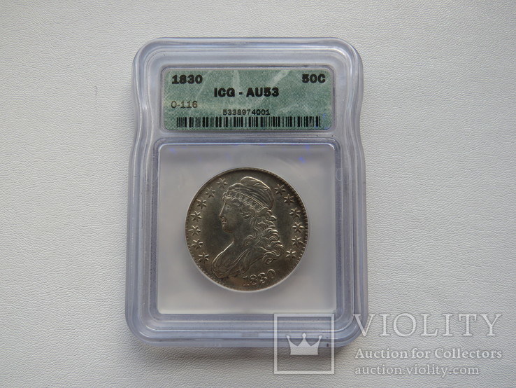 50 центов 1930 год США юбилейная AU53, фото №2