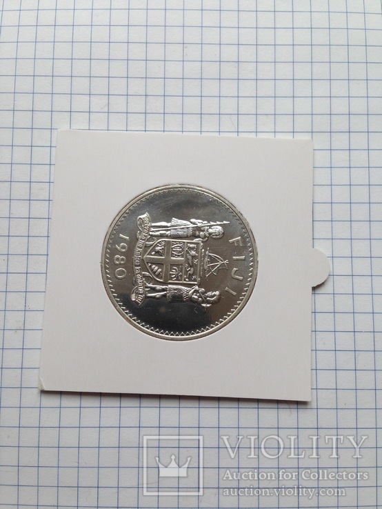 Фиджи. 10 долларов. 1980 г. Серебро. 500 пр. 28,44 гр., фото №7