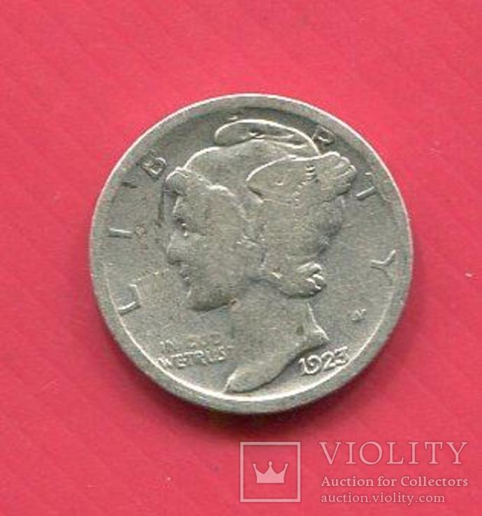 США 10 центов (дайм) 1923 Меркури, фото №2