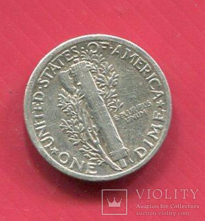 США 10 центов (дайм) 1935 Меркури, фото №3