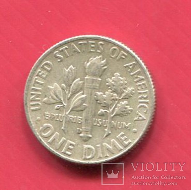 США 10 центов (дайм) 1964 ,,D,,, фото №2
