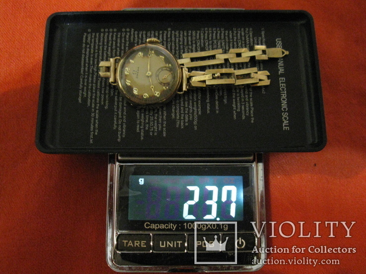 Золотий Швейцарський годинник Omega - робочі, фото №9