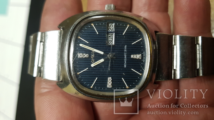 Швейцарские часы "Omega" megaquartz оригинал. 32 камня. Калибр 1310, фото №3