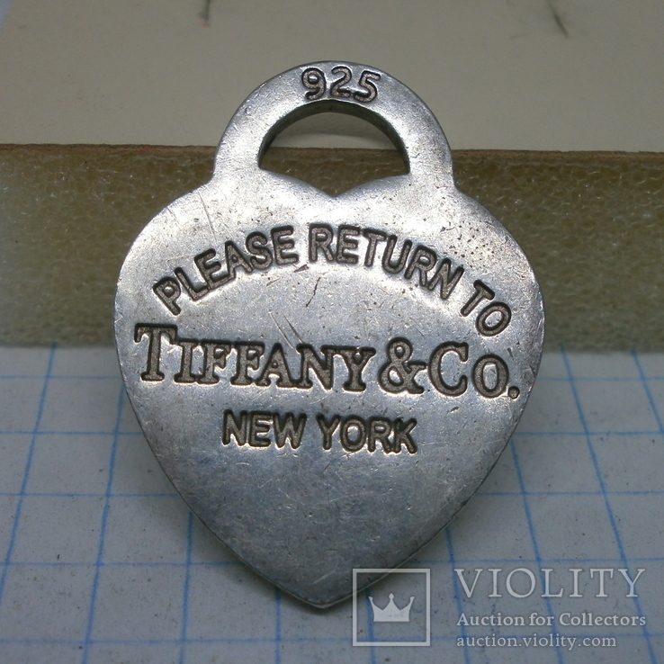 Подвеска, медальон с маркировкой Tiffany. Сердце, фото №2