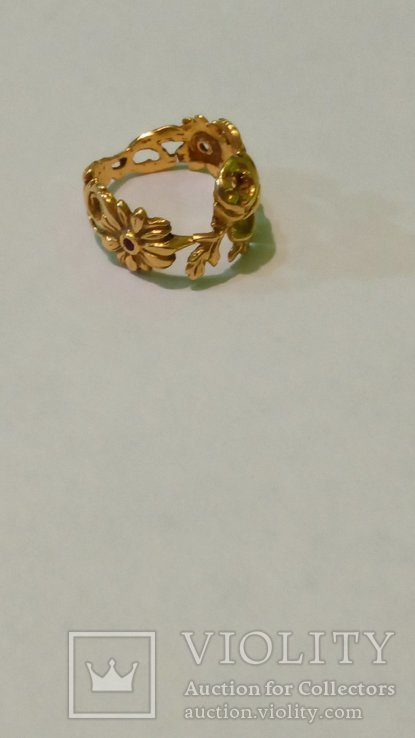 Кольцо средневековое, золото 900, фото №4