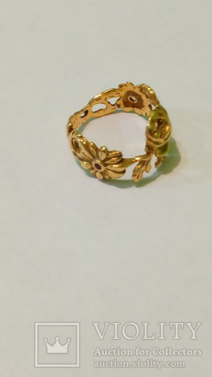 Кольцо средневековое, золото 900, фото №8