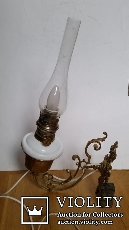 Бра Лампа, латунь, скло, фото №11