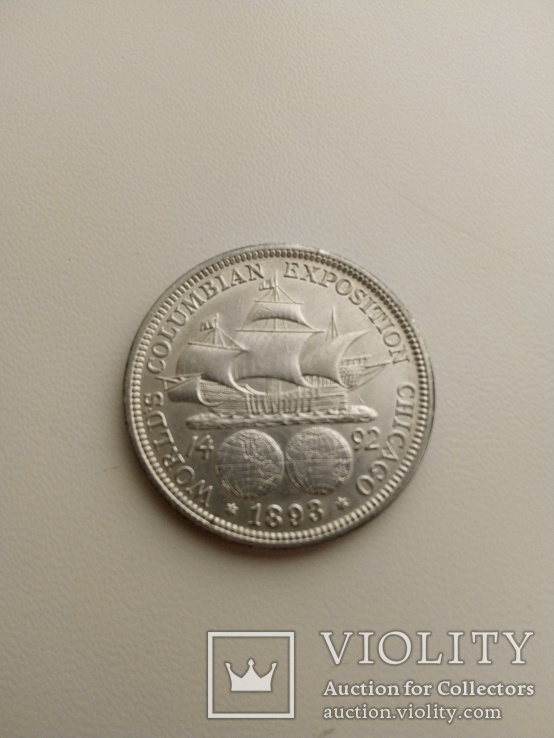 1/2 доллара 1893г. ,,Колумбийская выставка,,, фото №3