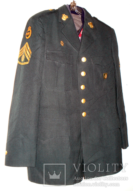 Парадный китель сержанта Датской домашней гвардии (Хьеммевёрнет) со знаками отличия, фото №3
