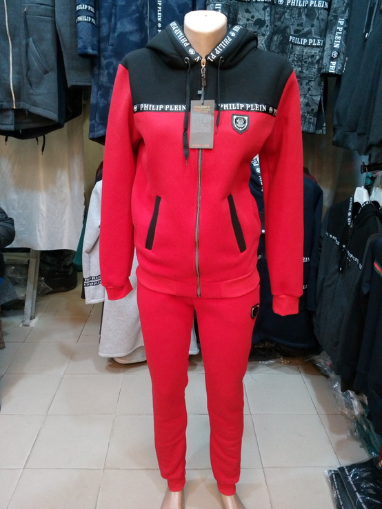 Спортивный костюм на байке  красный, фото №2