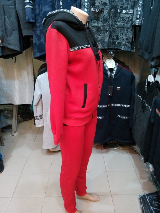Спортивный костюм на байке  красный, фото №6