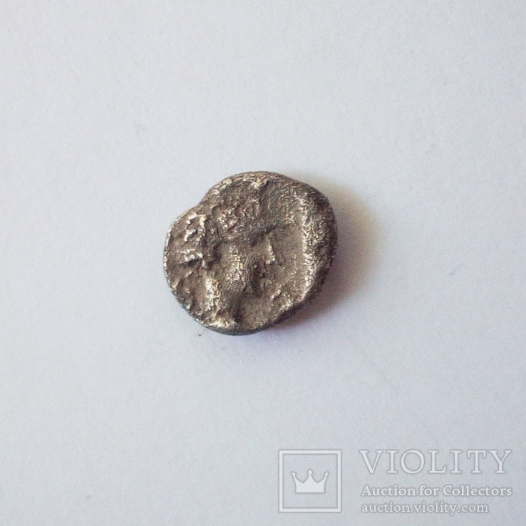 Гемиобол (серебро) Кария, г.Галикарнас, 400 - 340 гг.до н.э., фото №4