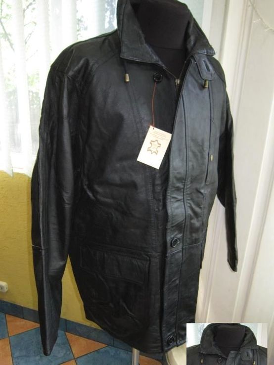 Большая кожаная мужская куртка M.FLUES. НОВАЯ. Лот 565, фото №3