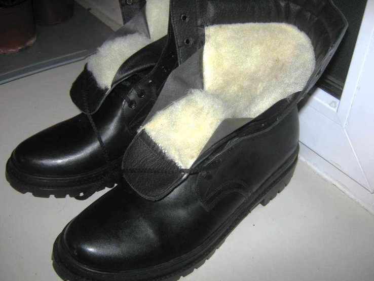 Ботинки Black нат.кожа зимние, фото №4