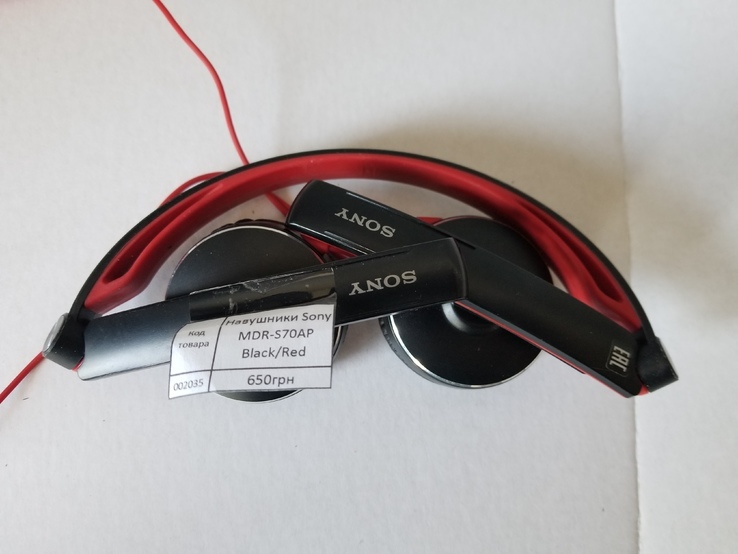 Sony MDR-S70AP Black/Red Оригинал с Германии, photo number 13