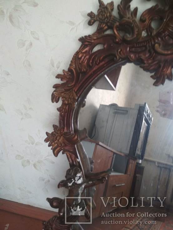 Старинное антикварное зеркало, фото №5