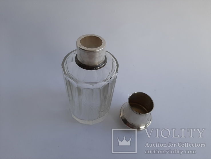 Бутылочка для парфумов ( серебро , хрусталь ), фото №3