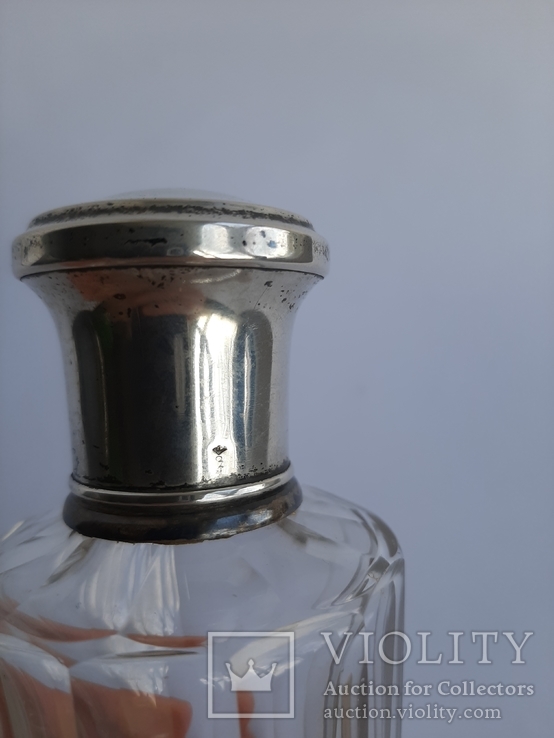 Бутылочка для парфумов ( серебро , хрусталь ), фото №4