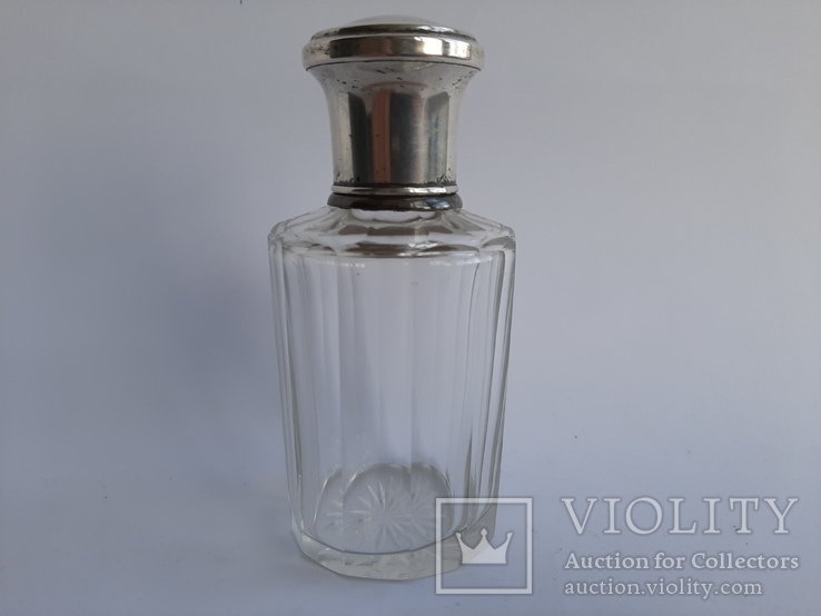 Бутылочка для парфумов ( серебро , хрусталь ), фото №2