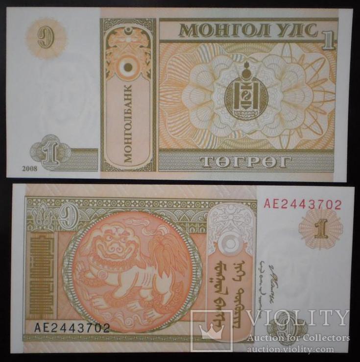 Монголия 1 тугрик 2008 UNC