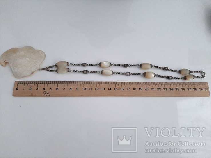 Ожерелье с баламута (перламутр) вес 61 гр, фото №10