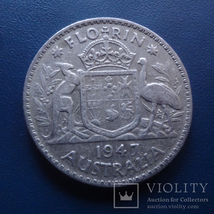 Флорин 1947  Австралия  серебро  (Э.8.13)~, фото №2