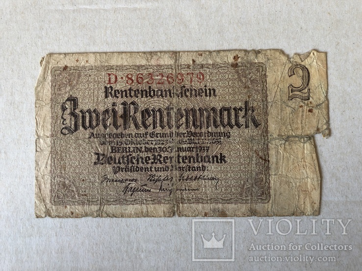 2 rentenmark 1937, фото №2