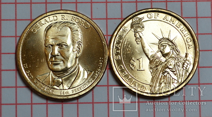 1 доллар, 38-й президент США Д.Форд , 2016 г, анц