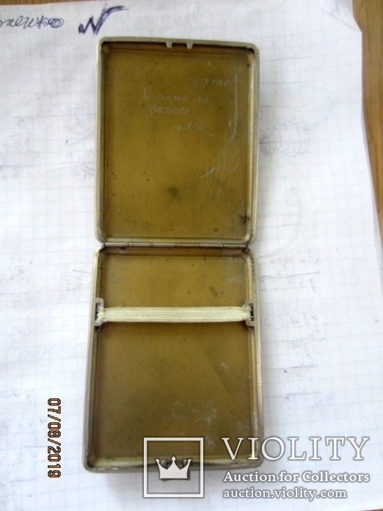 Портсигар серебрение винтаж дарственная надпись 1960, фото №6