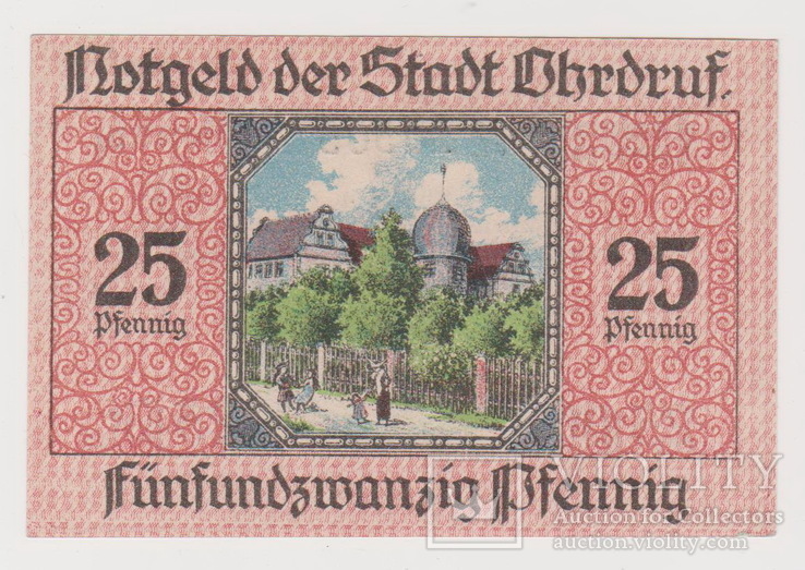 25 пфеннингов,Германия,Ohrdruf,1 июля 1919 год, фото №2