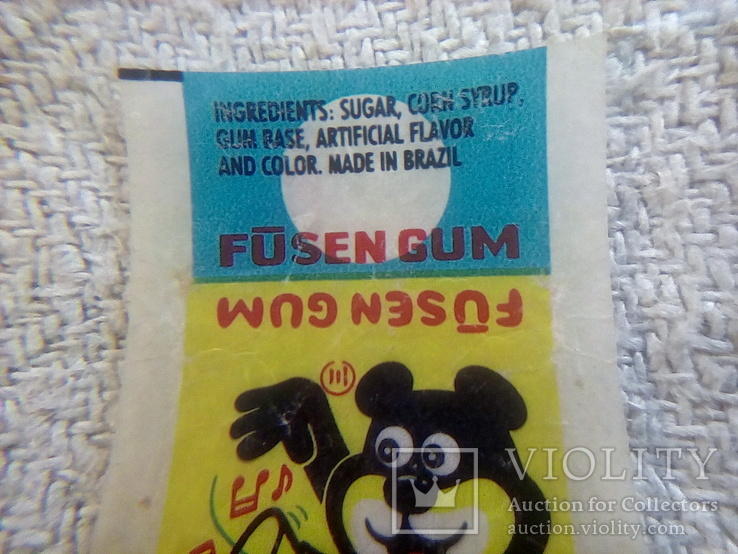 Обертка  жевательной резинки "Fusen Gum". Made in Brazil., фото №3