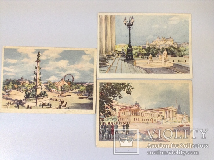 Вена,1945г-3 открытки, фото №2