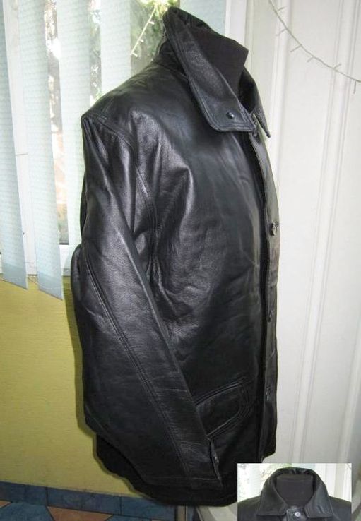 Большая кожаная мужская куртка М.FLUES. Германия. Лот 537, фото №5